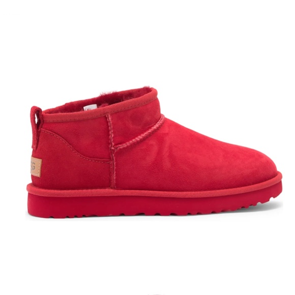 NIB $140 UGG® Ultra Mini Classic Boot in Samba Red Tonal - sizes 7 and 8! - Picture 3 of 6
